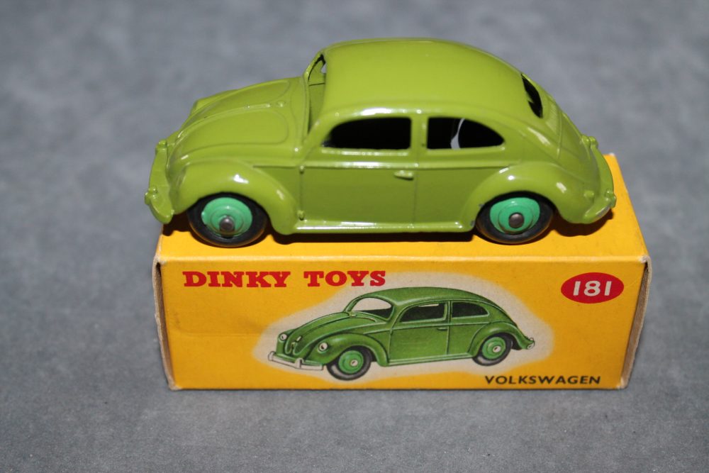 volkswagen beetle green dinky toys 181