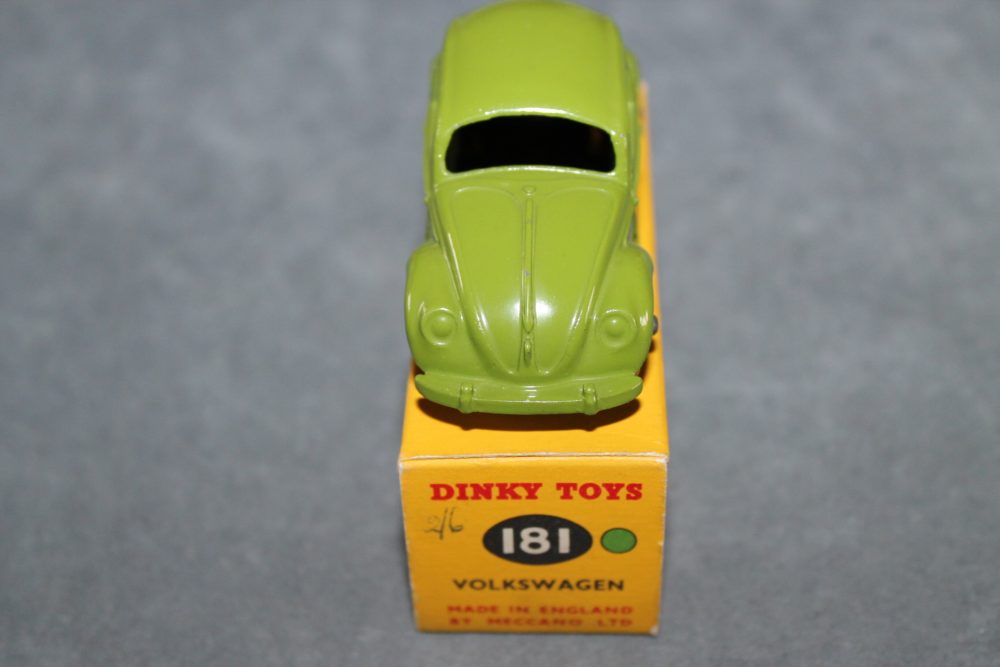 volkswagen beetle green dinky toys 181 front