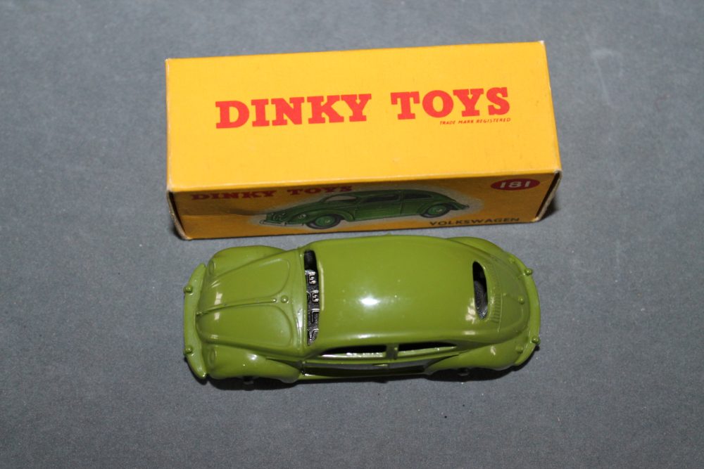 volkswagen beetle green dinky toys 181 top