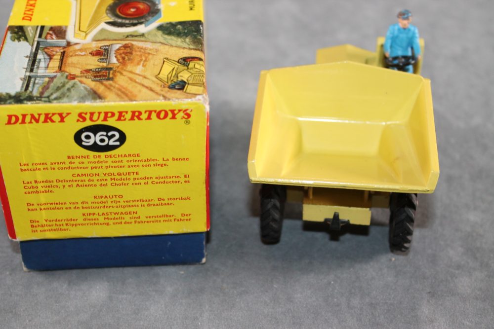 muir hill dumper truck late issue dinky toys 962 back