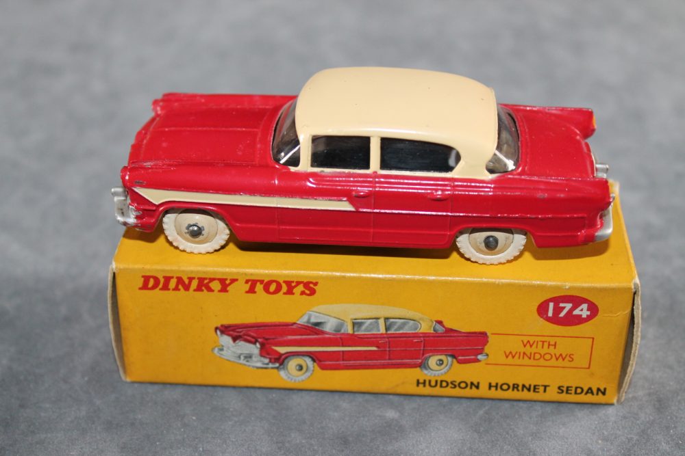 hudson hornet red and cream dinky toys 174