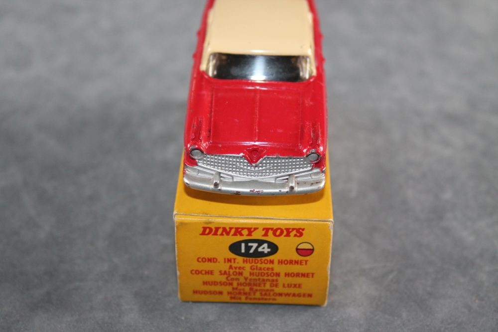 hudson hornet red and cream dinky toys 174 front