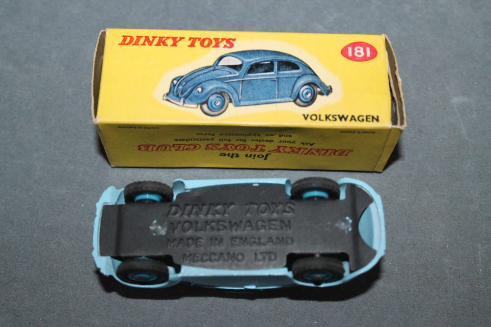 volkswagen beetle dinky toys 181 base