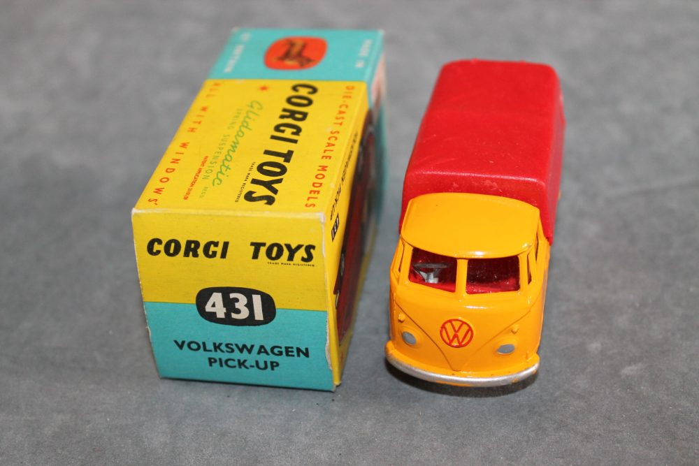 volkswagen pick up truck corgi toys 431 front