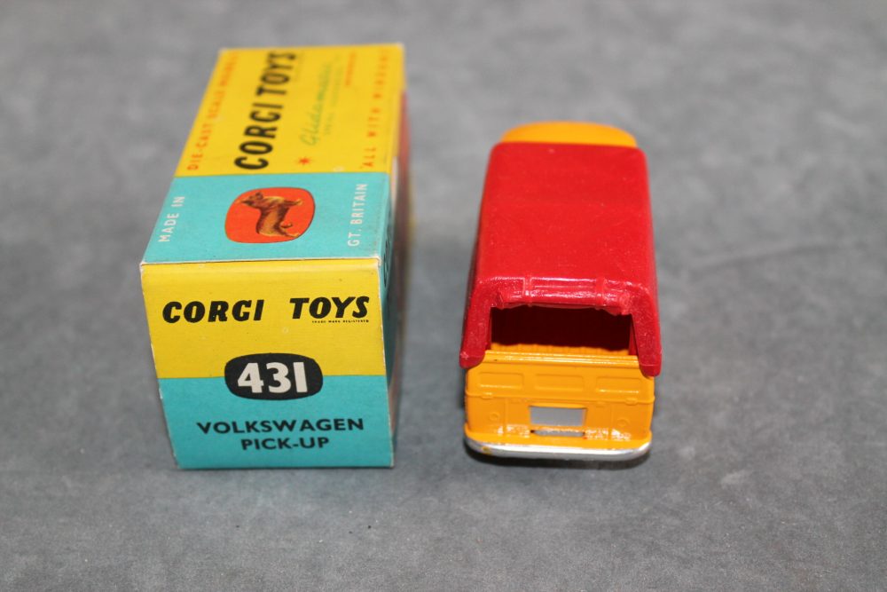 volkswagen pick up truck corgi toys 431 back