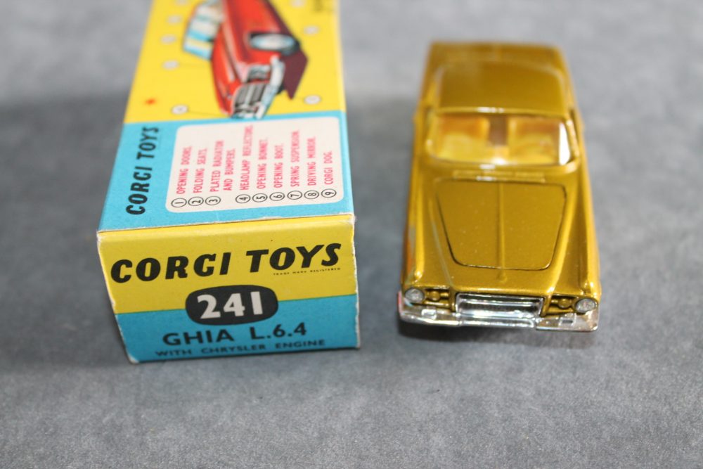 ghia l.6.4 metallic yellow corgi toys 241 front