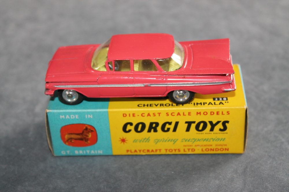 chevrolet impala pink corgi toys 220