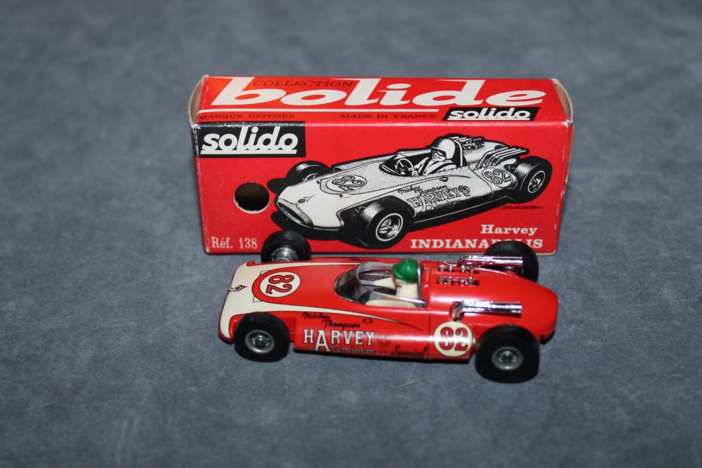 harvey indianapolis racing car solido toys 138