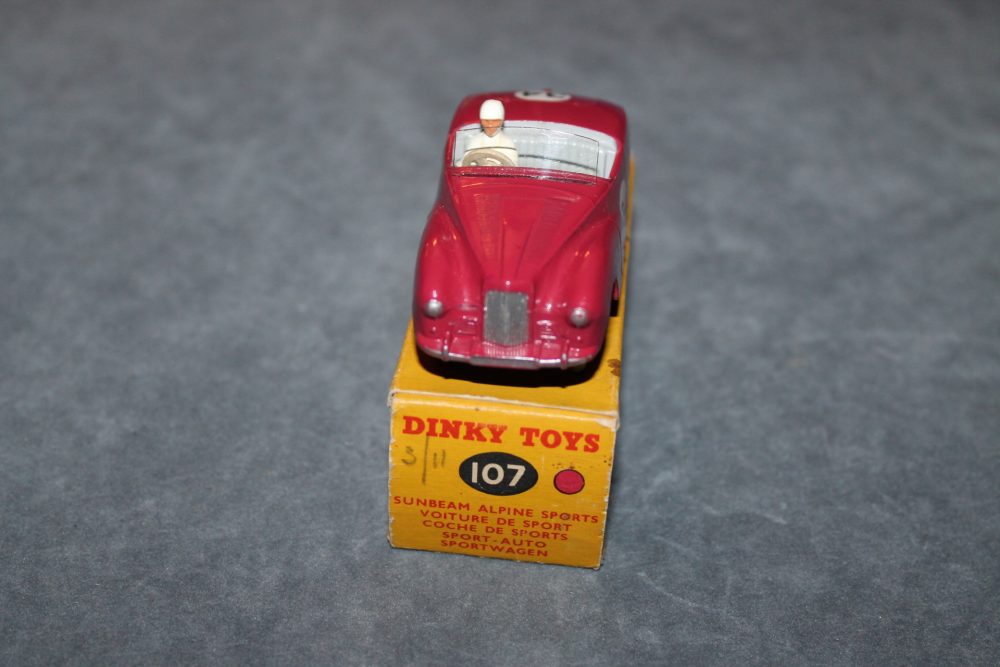sunbeam alpine competition cerise dinky toys 107 front