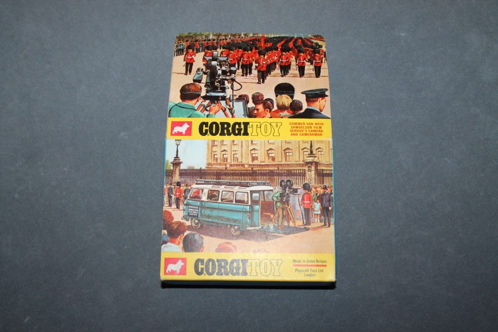 commer samuelson camera van corgi toys 479 box back