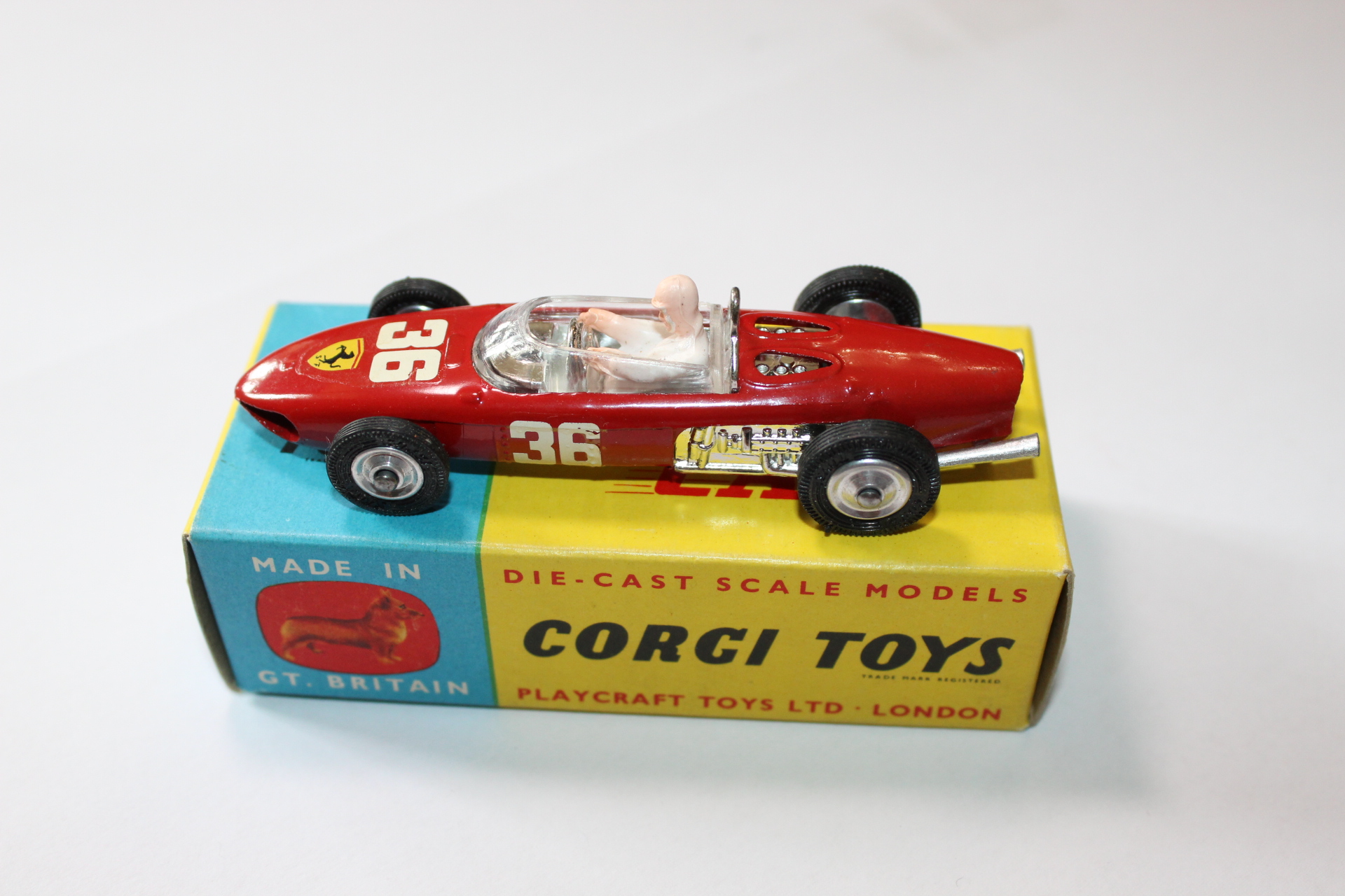 ferrari shark nose racing car corgi toys 154