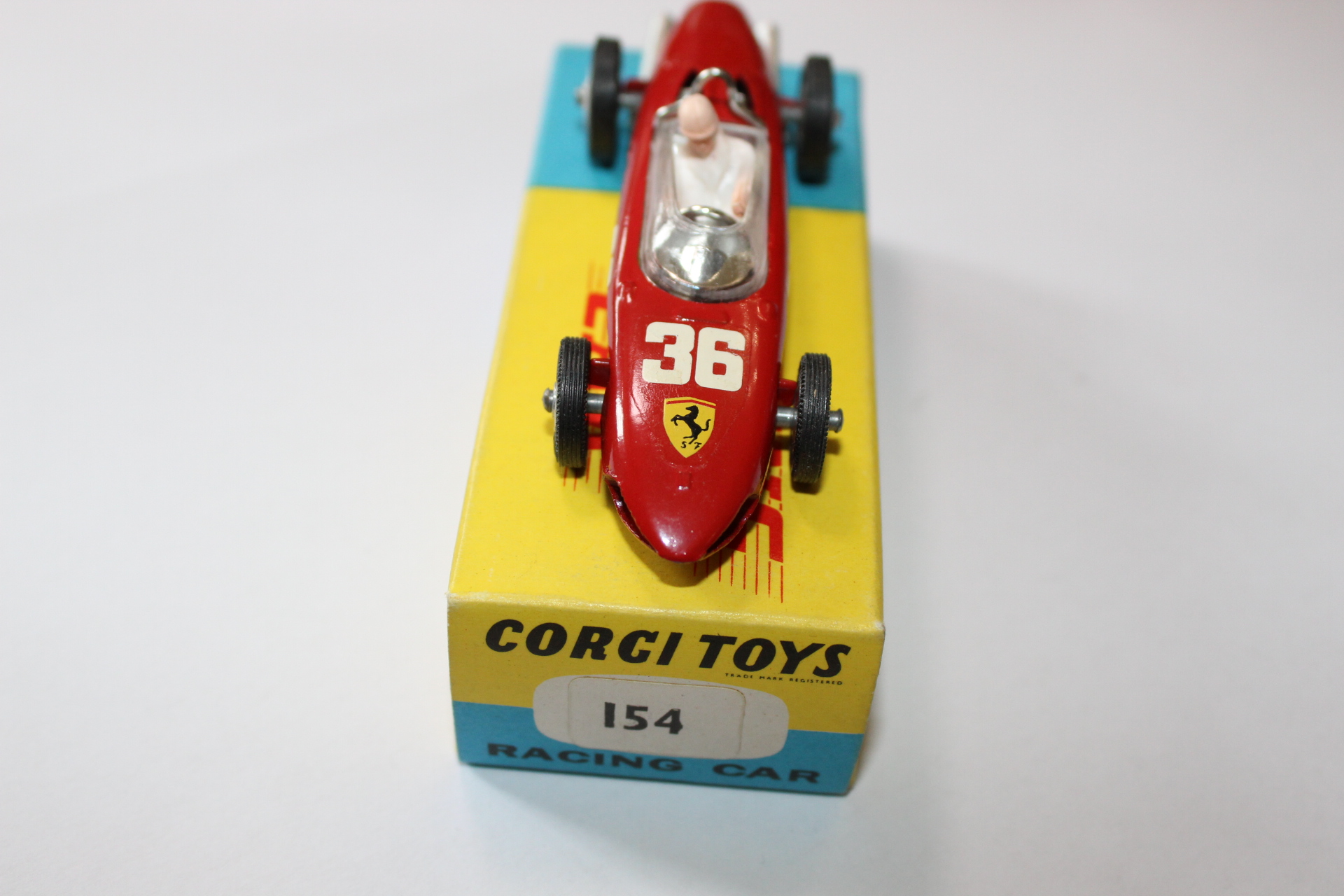 ferrari shark nose racing car corgi toys 154 front