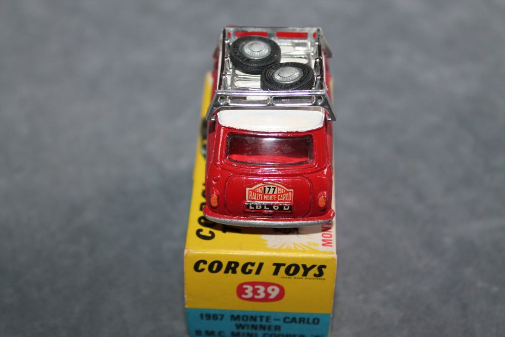 1967 monte carlo winner bmc mini cooper corgi toys 339 back
