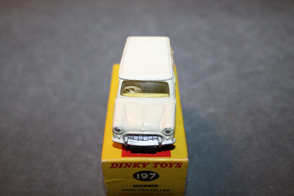 morris traveller cream and yellow interior dinky toys 197 front