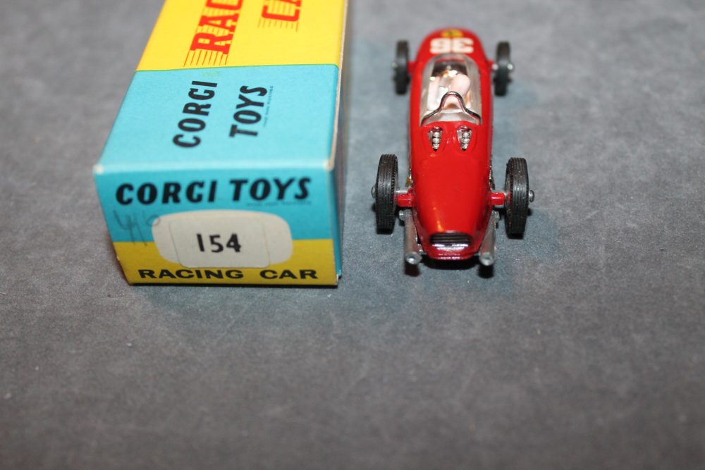 ferrari shark nose racing car corgi toys 154 export version back