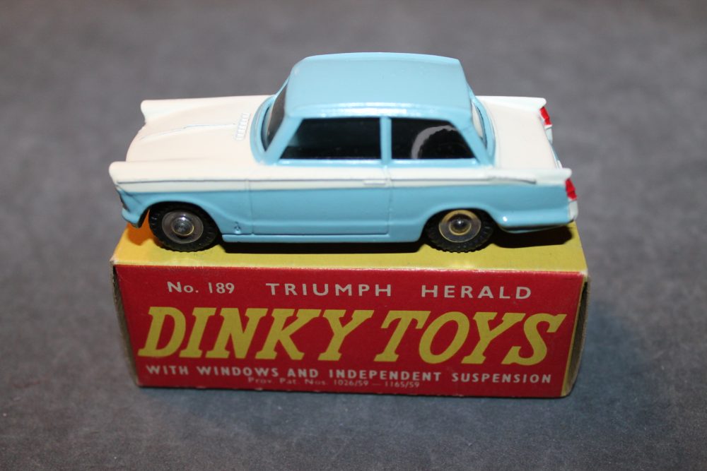 triumph herald blue and white dinky toys 189