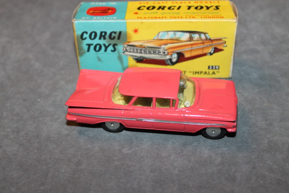 chevrolet impala pink corgi toys 220 side
