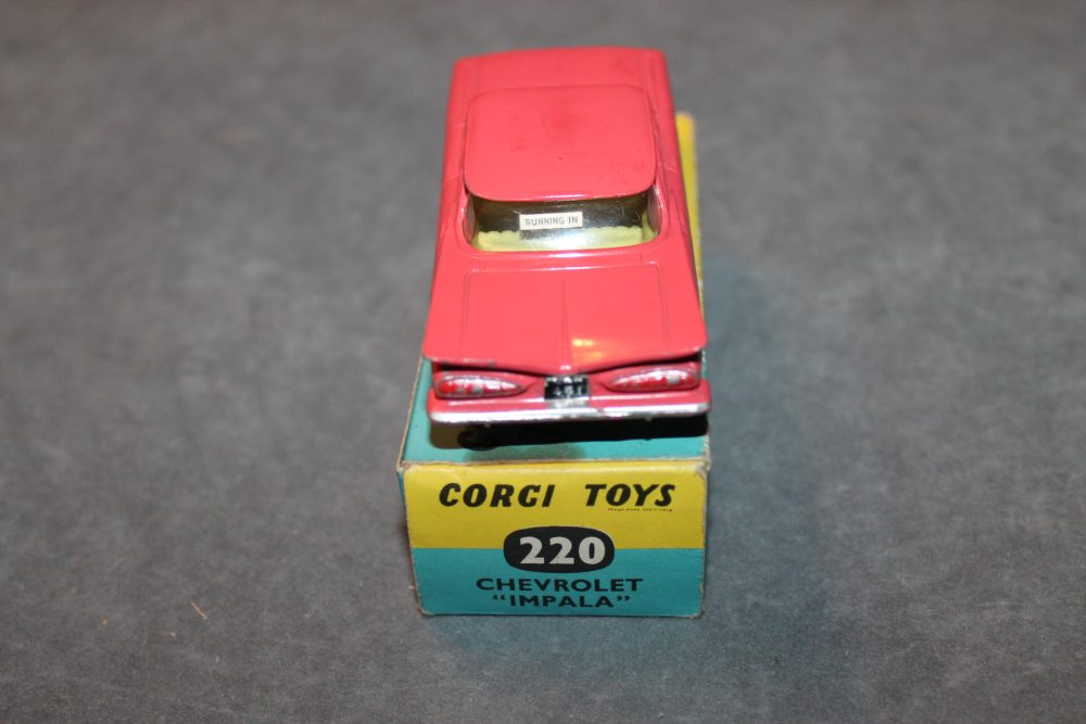 chevrolet impala pink corgi toys 220 back
