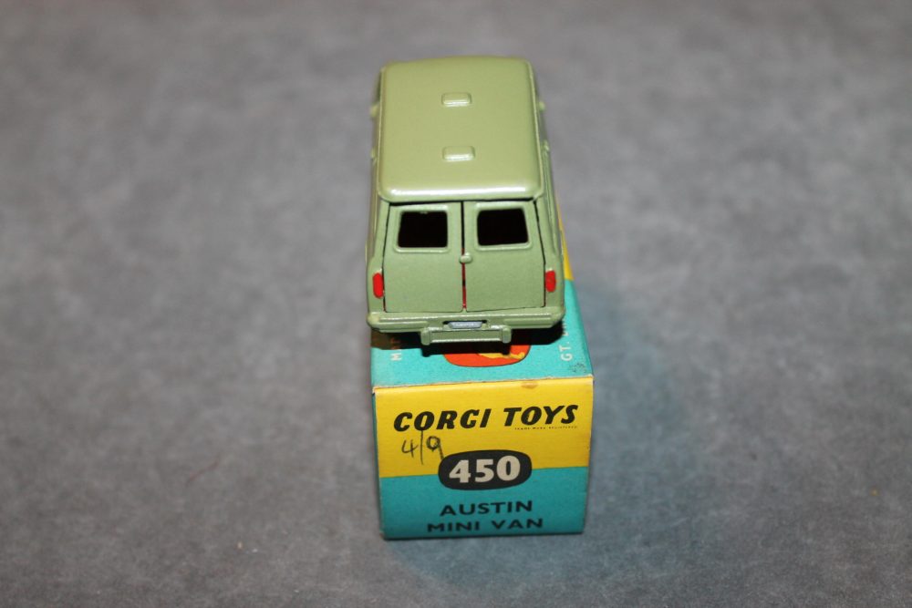 austin mini van corgi toys 450 back