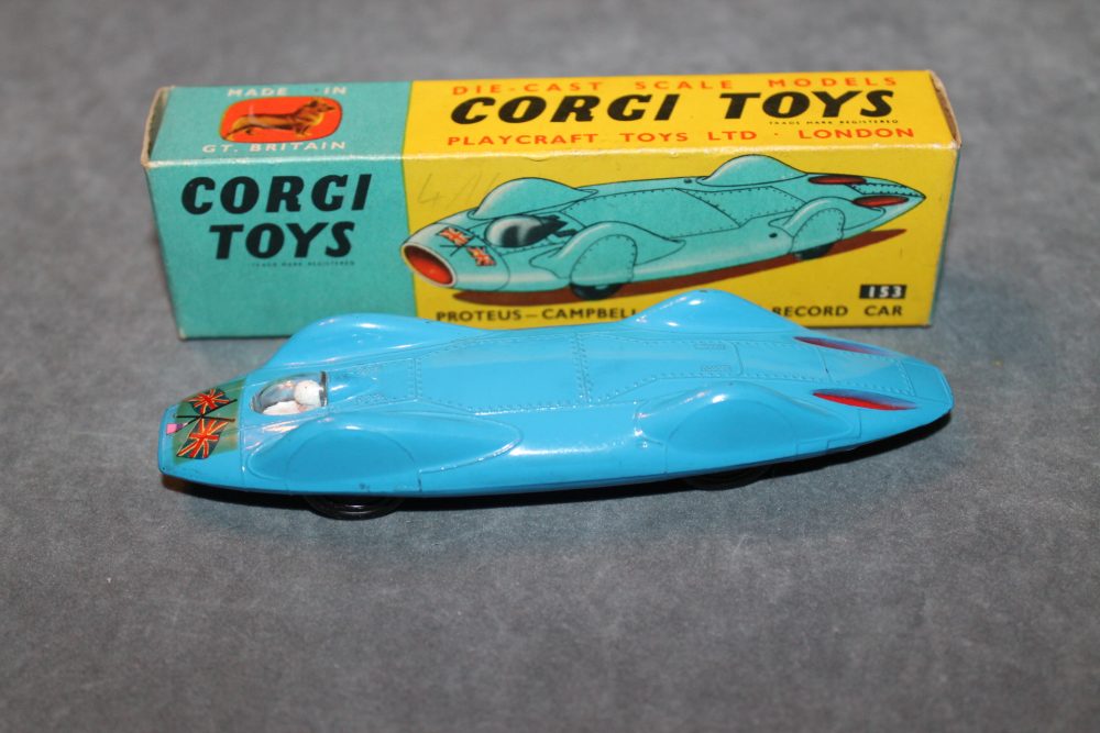 proteus campbell bluebird record car corgi toys 153