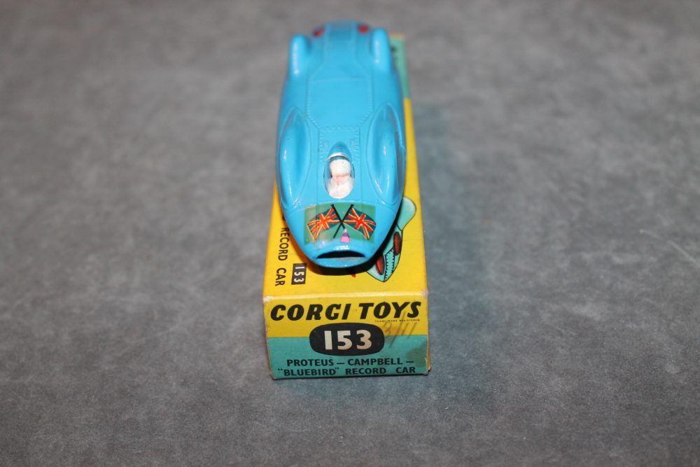 proteus campbell bluebird record car corgi toys 153 front