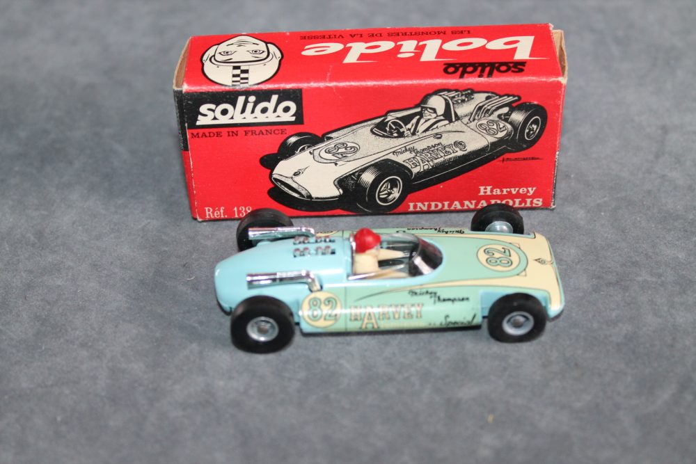 harvey indianapolis racing car solido toys 138 side