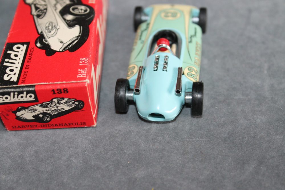 harvey indianapolis racing car solido toys 138 back