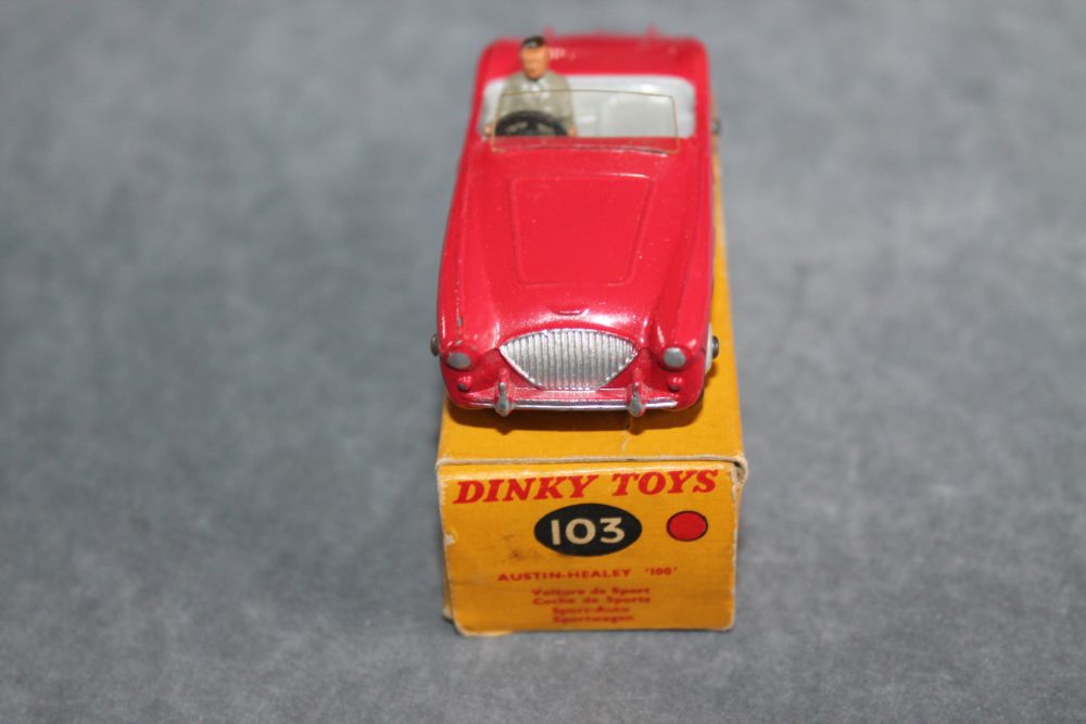 austin healey tourer red dinky toys 103 front