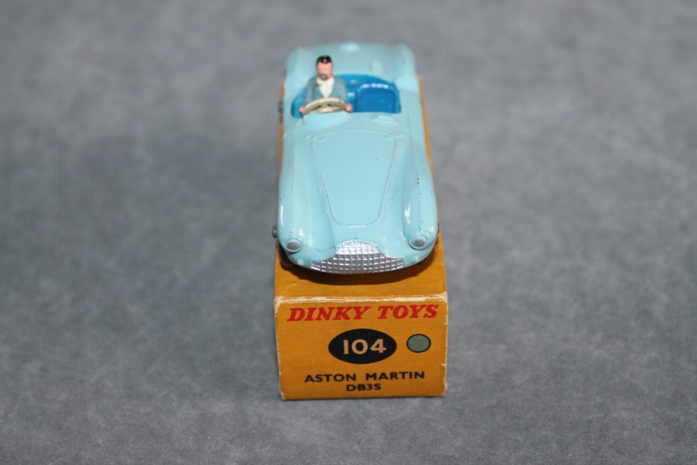 aston martin db3s blue dinky toys 104 front