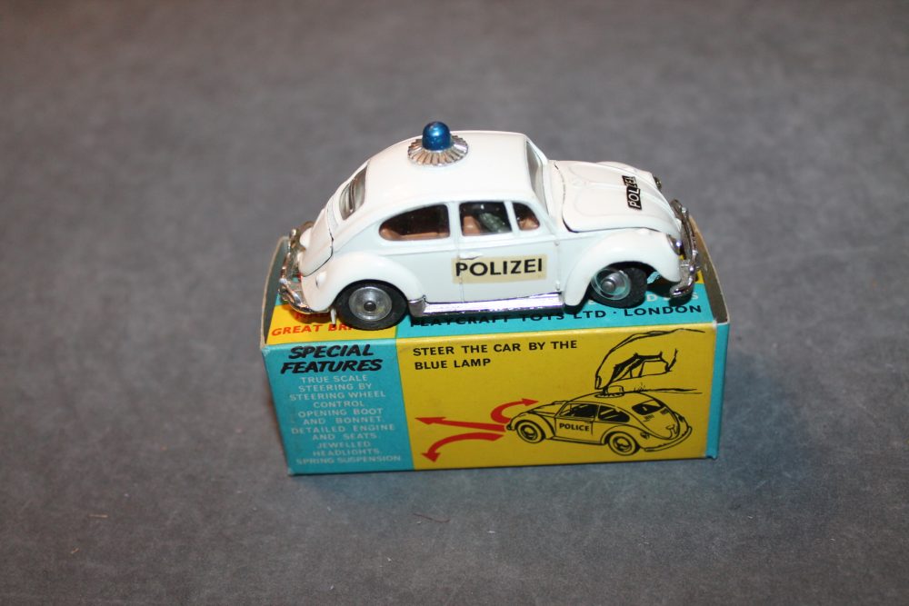 swiss version volkswagen european police car corgi toys 492 side