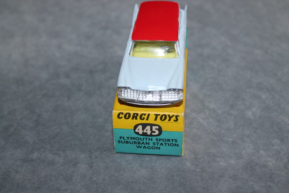 plymouth suburban sports station wagon corgi toys 445 front