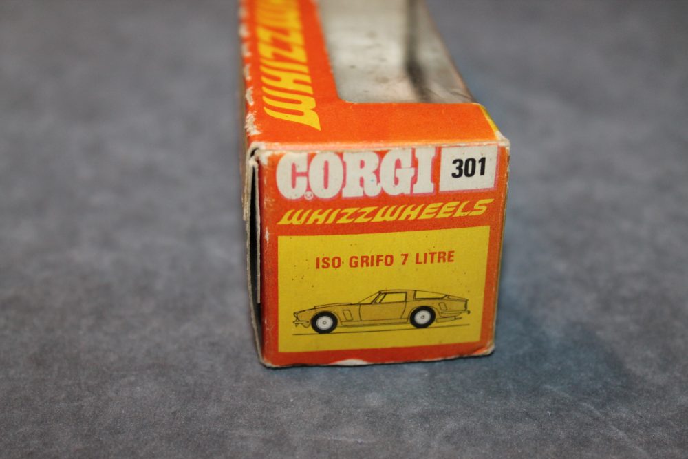 iso grifo 7 litre whizz wheels corgi toys 301 box end