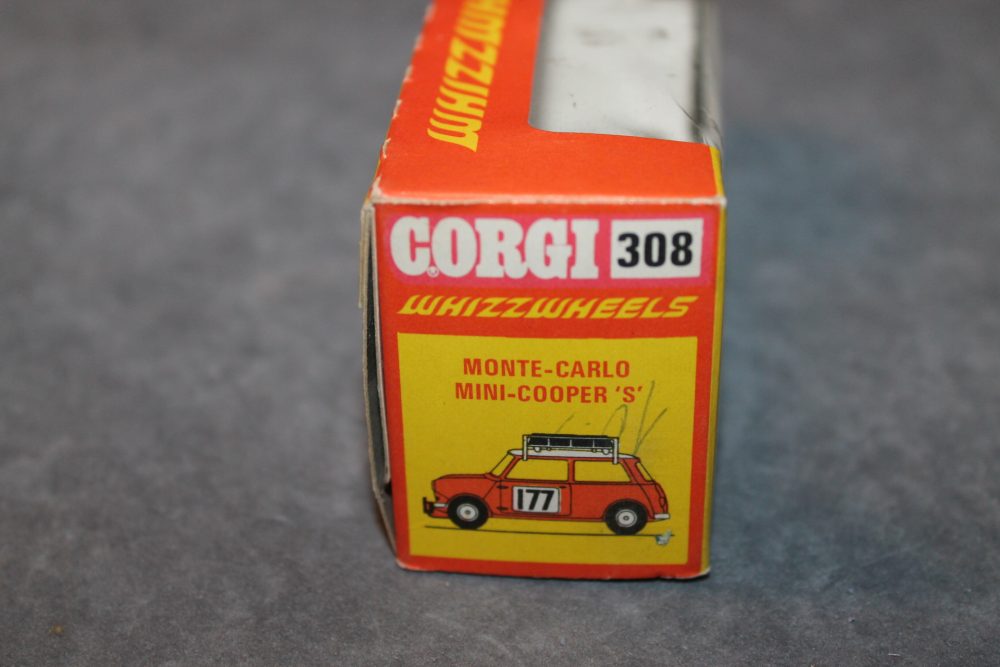 monte carlo mini cooper s whizz wheels corgi toys 308 box end