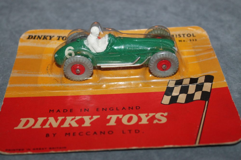cooper bristol racing car in blister pack dinky toys 208-233