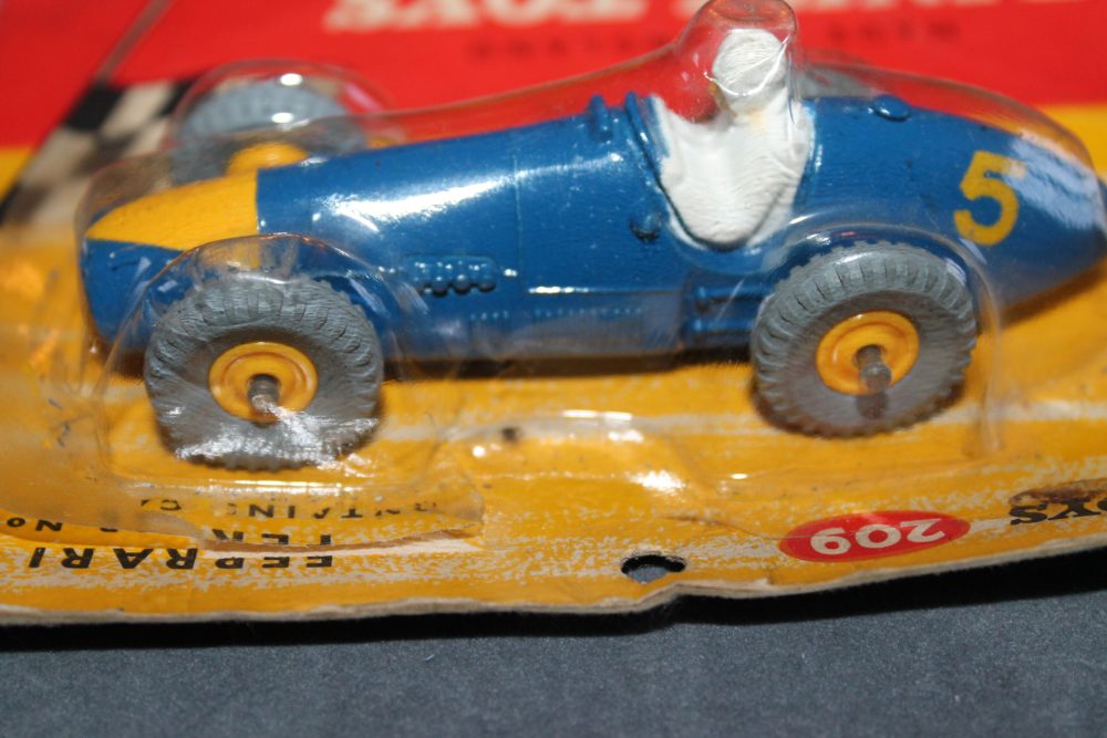 ferrari racing car in blister pack dinky toys 209 left side