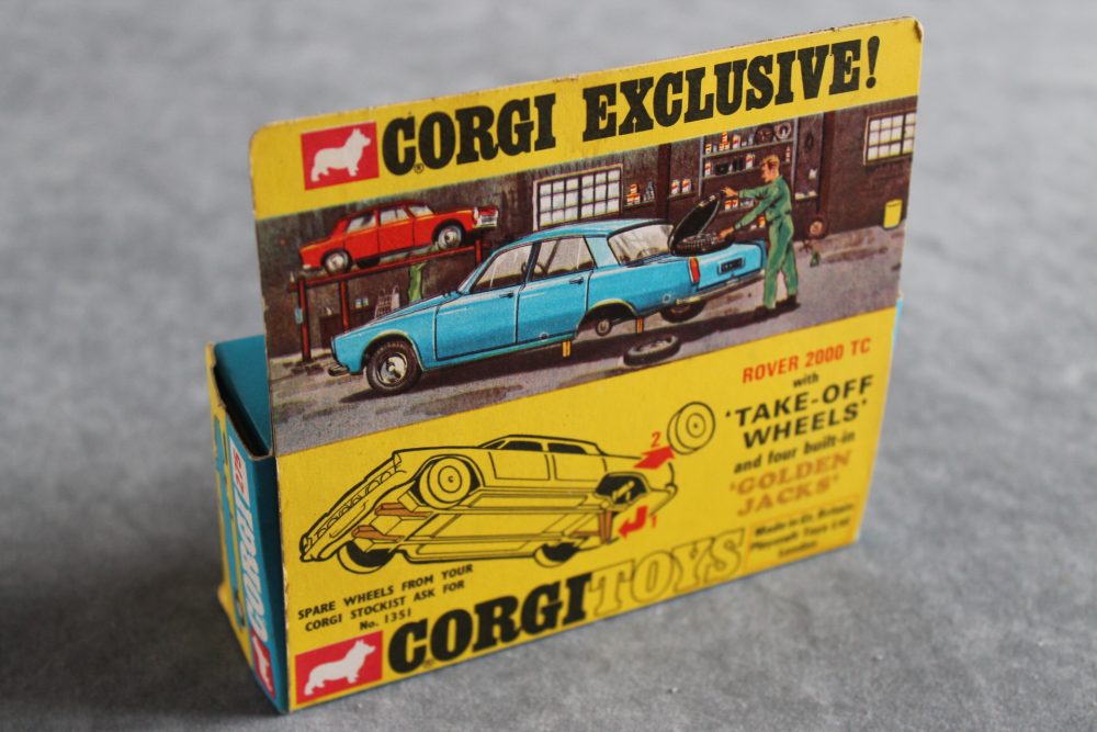 rover 2000tc white corgi toys 275 box back