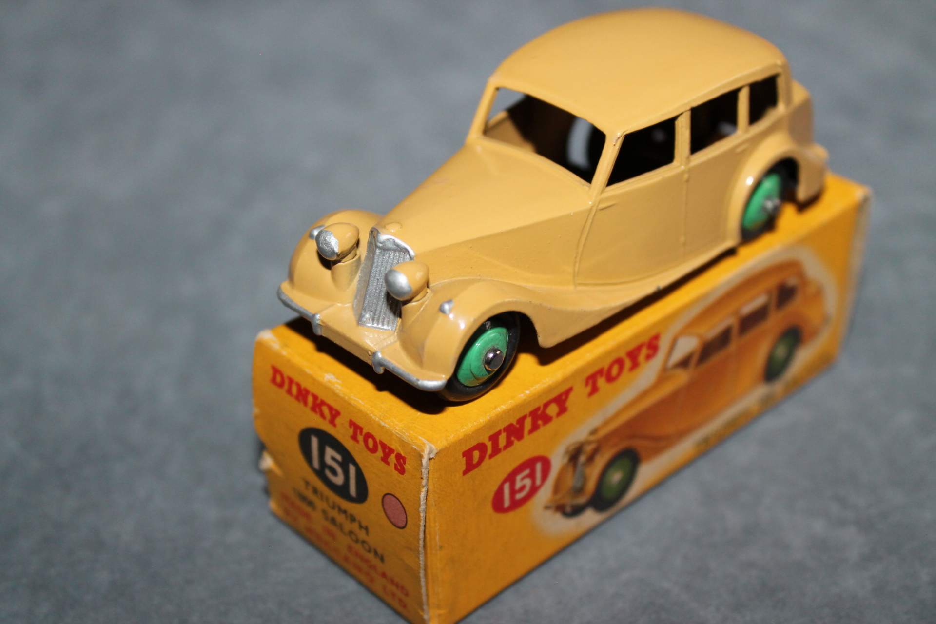 Dinky Toys Triumph 1800 (40b). A rare example in black with