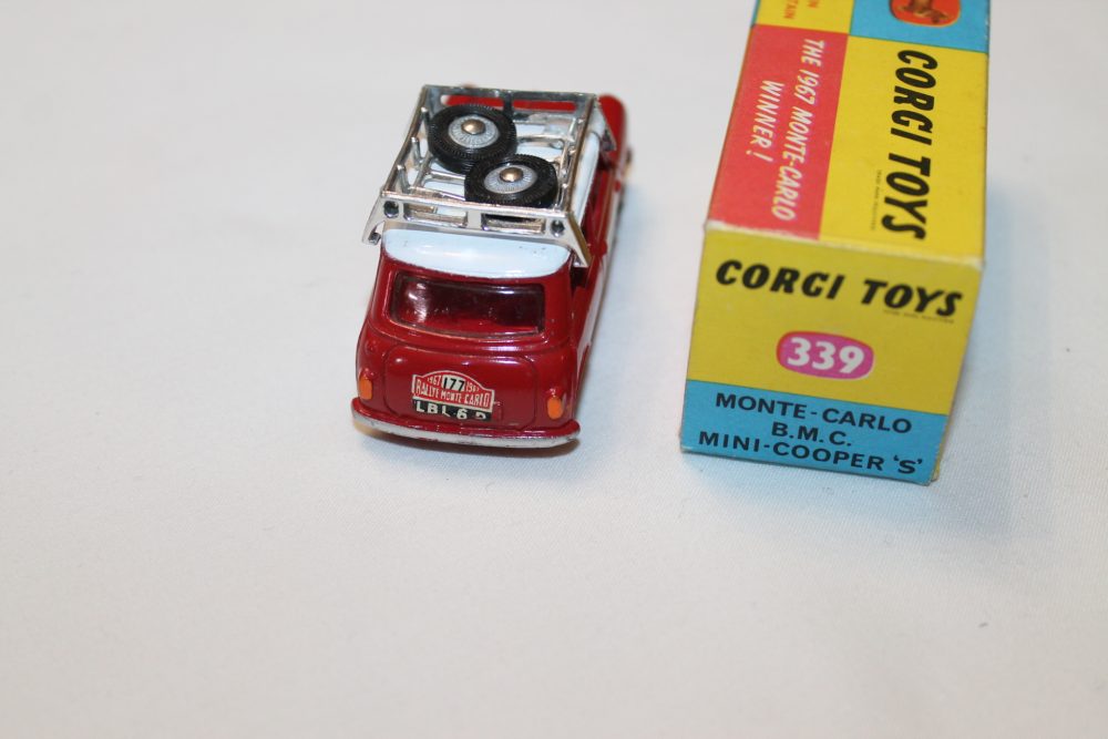 monte carlo b.m.c. mini cooper s corgi toys 339 back