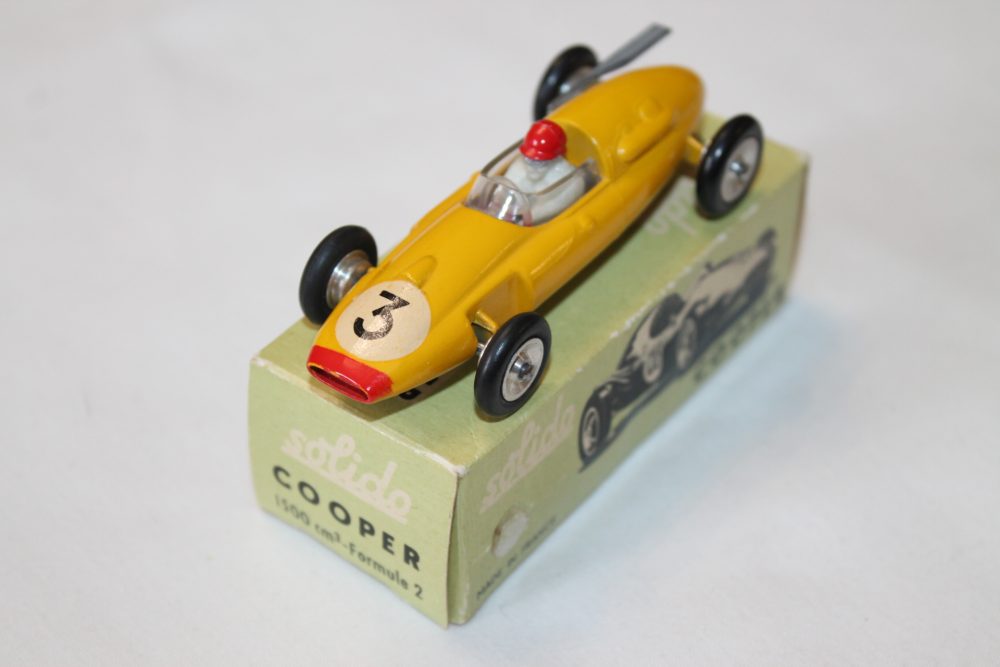 ooper formula 1 racing car yellow solido toys 116