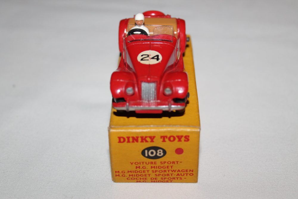mg midget competition red dinky toys 108 front