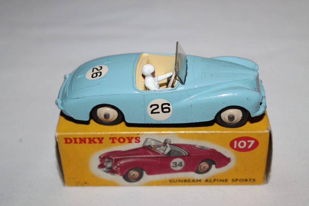 sunbeam alpine competition dinky toys 107 side
