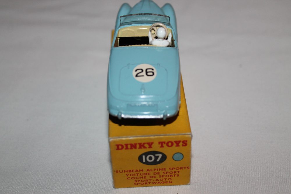 sunbeam alpine competition dinky toys 107 back
