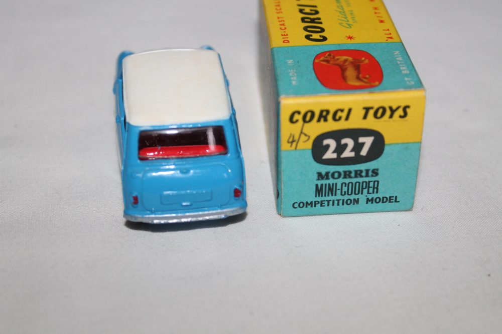 morris mini cooper competition corgi toys 227 back