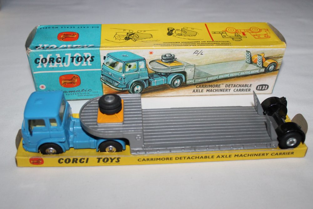 carrimore detachable axle low loader blue corgi toys 1131