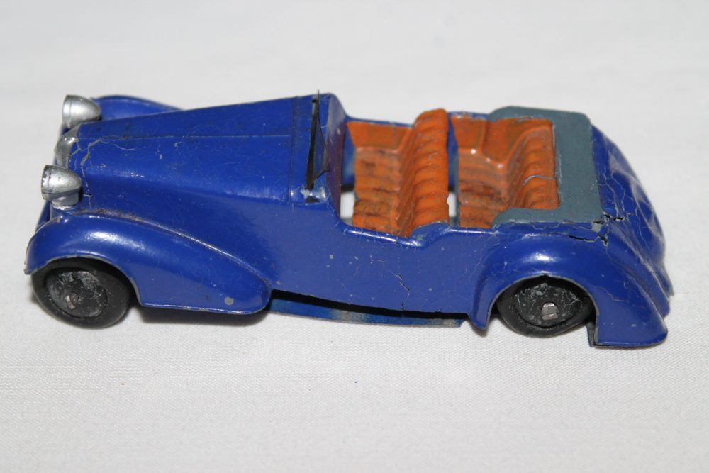 alvis tourer pro type pre war blue dinky toys 38d