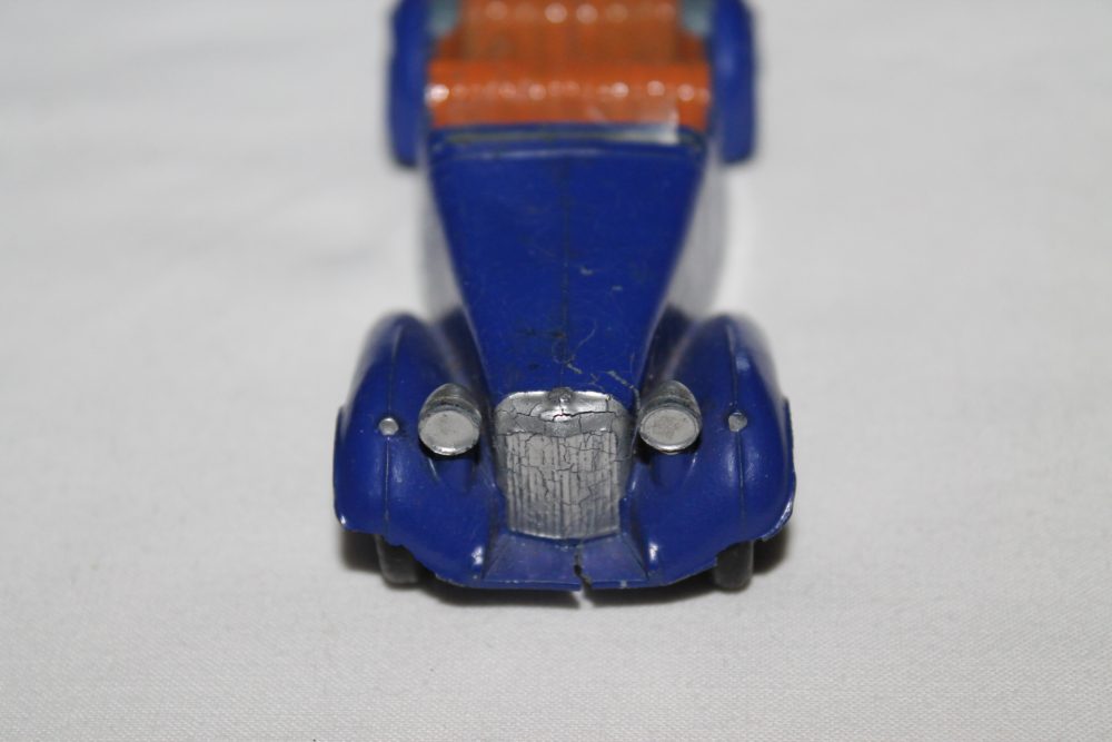 alvis tourer pro type pre war blue dinky toys 38d front