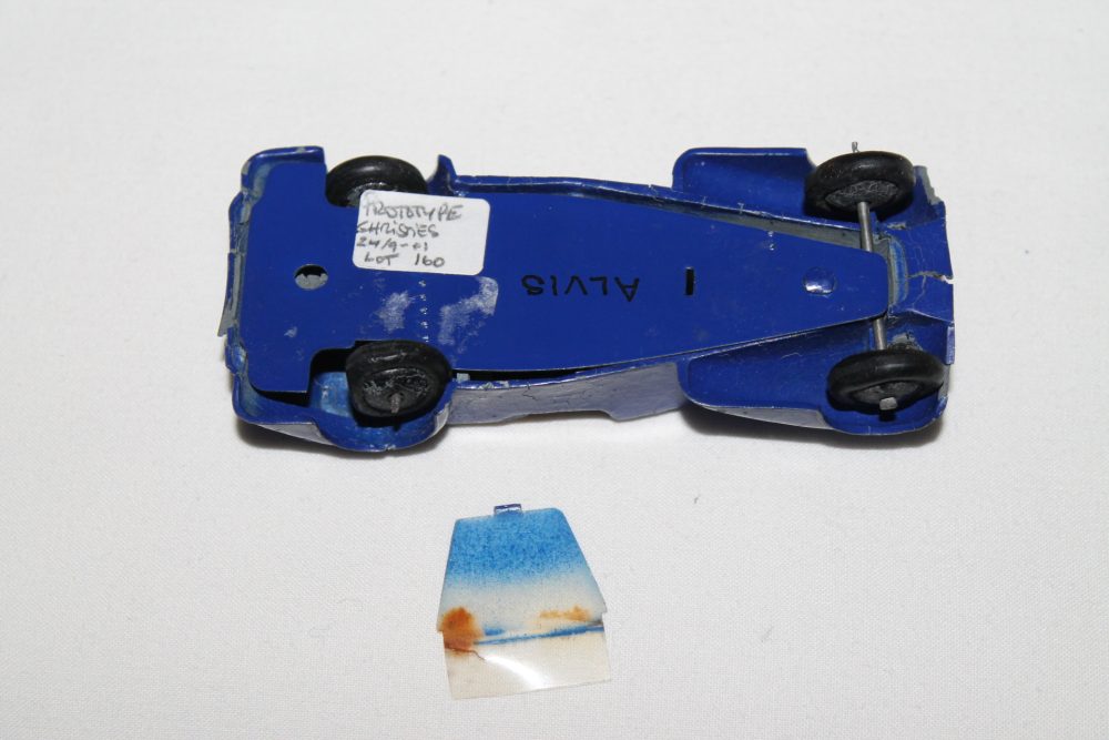 alvis tourer pro type pre war blue dinky toys 38d base