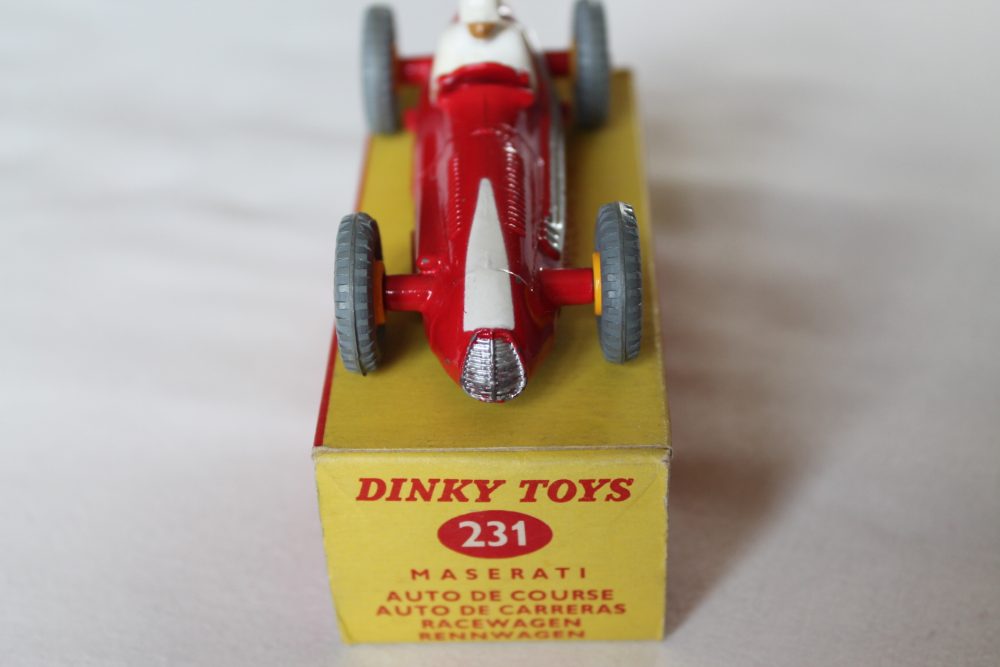 maserati racing car plastic hubs dinky toys 231 front