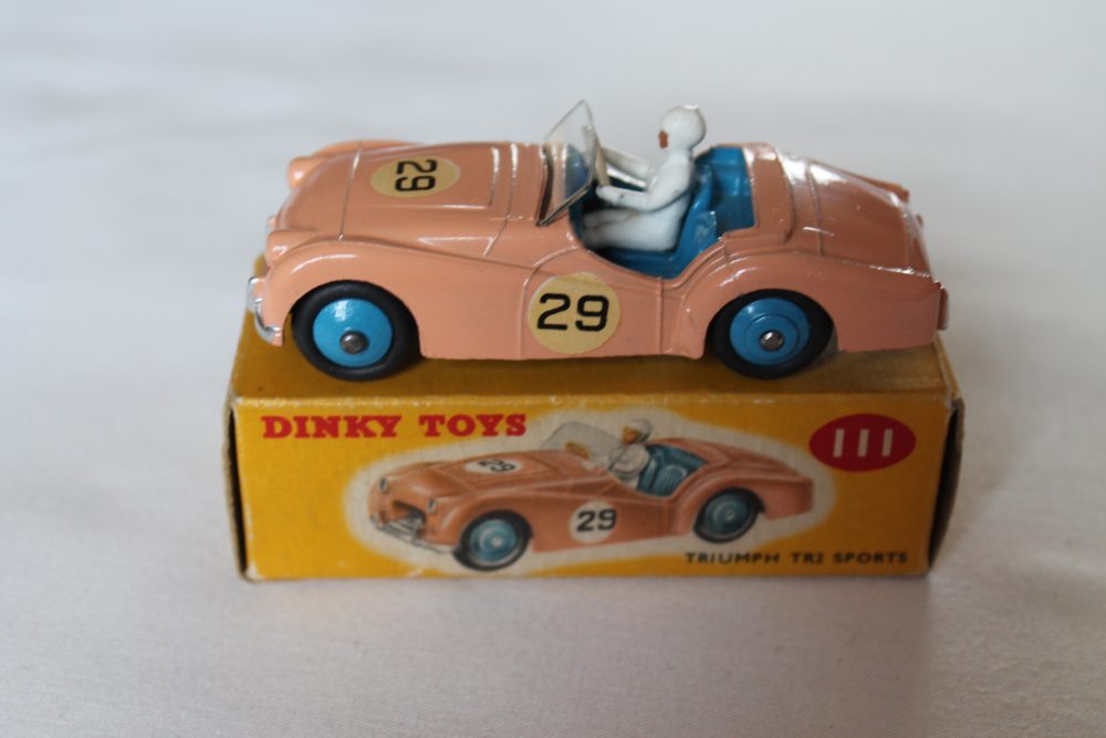 triumph tr2 competition pink dinky toys 111