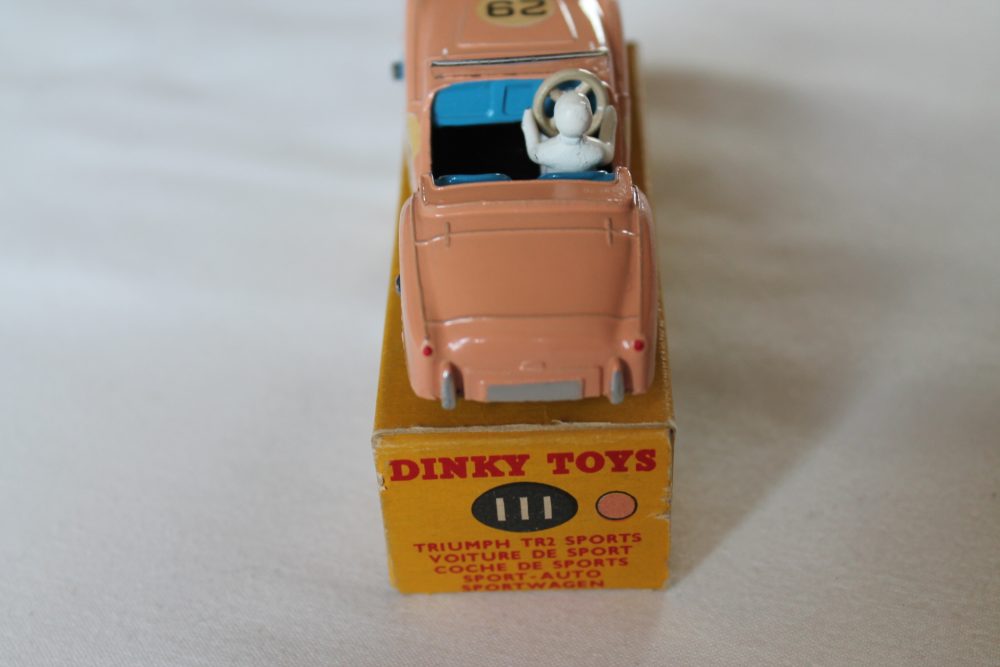 triumph tr2 competition pink dinky toys 111 back